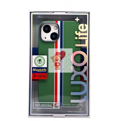 Чехол-накладка для Apple iPhone 13 - (131) (зеленый/многоцветный) Luxo Creative PC