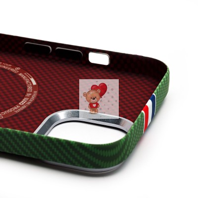 Чехол-накладка для Apple iPhone 13 - (131) (зеленый/многоцветный) Luxo Creative PC