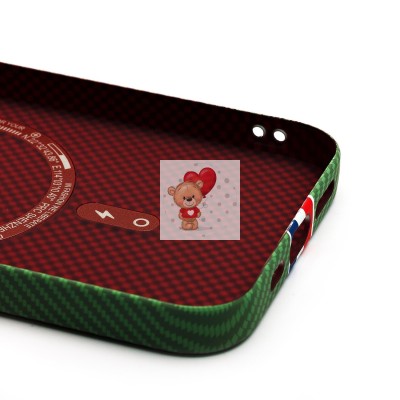 Чехол-накладка для Apple iPhone 13 - (131) (зеленый/многоцветный) Luxo Creative PC