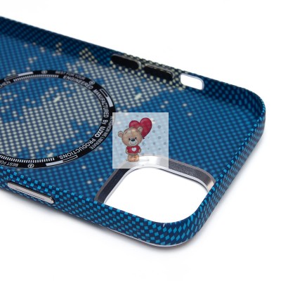 Чехол-накладка для Apple iPhone 14 - (135) (синий/зеленый) Luxo Creative PC