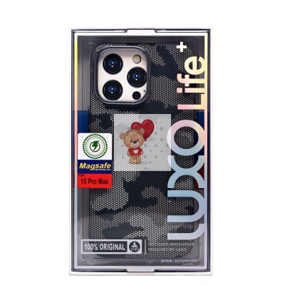 Чехол-накладка для Apple iPhone 15 Pro Max - (126) (черный/серый) Luxo Creative PC