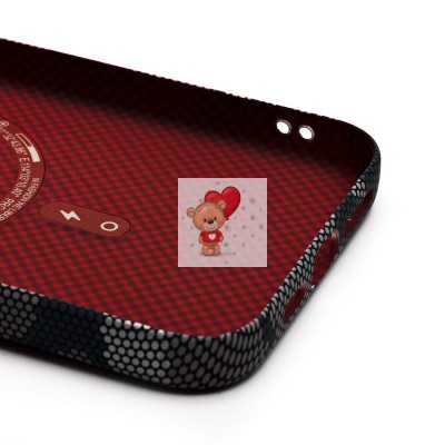 Чехол-накладка для Apple iPhone 15 Pro Max - (126) (черный/серый) Luxo Creative PC