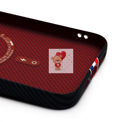 Чехол-накладка для Apple iPhone 15 Pro Max - (129) (черный/многоцветный) Luxo Creative PC