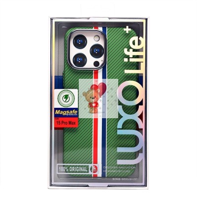 Чехол-накладка для Apple iPhone 15 Pro Max - (131) (зеленый/многоцветный) Luxo Creative PC