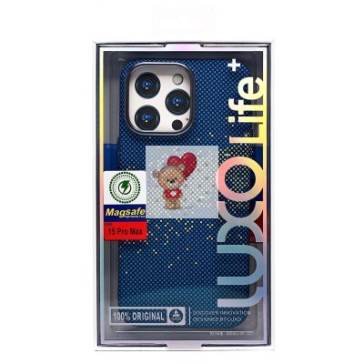 Чехол-накладка для Apple iPhone 15 Pro Max - (135) (синий/зеленый) Luxo Creative PC