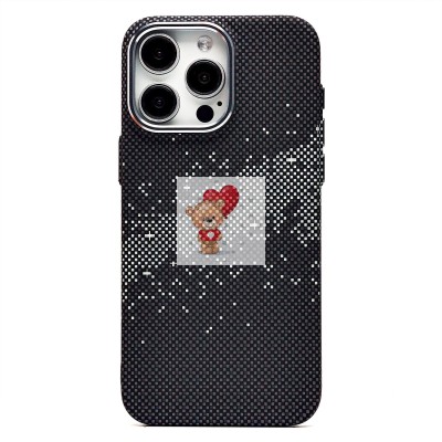 Чехол-накладка для Apple iPhone 15 Pro Max - (136) (черный/серый) Luxo Creative PC Чехол-накладка для Apple iPhone 15 Pro Max - (136) (черный/серый) Luxo Creative PC