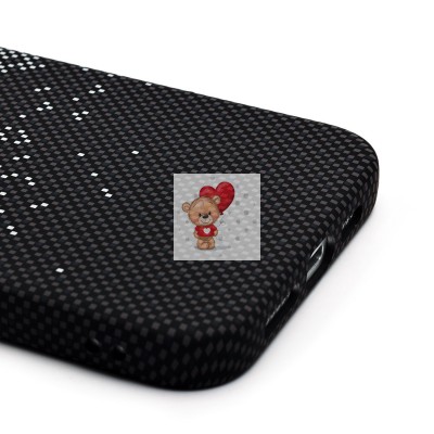 Чехол-накладка для Apple iPhone 15 Pro Max - (136) (черный/серый) Luxo Creative PC