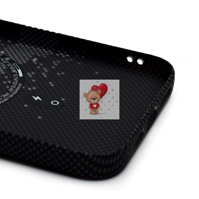 Чехол-накладка для Apple iPhone 15 Pro Max - (136) (черный/серый) Luxo Creative PC