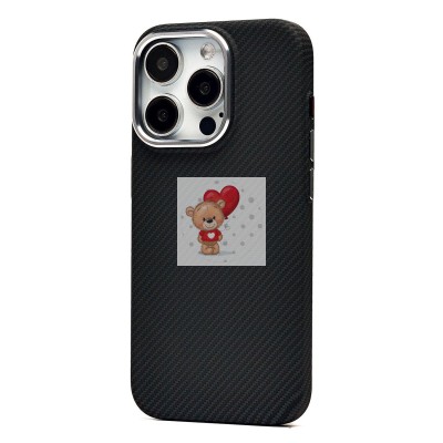 Чехол-накладка для Apple iPhone 15 Pro - (123) (черный) Luxo Creative PC