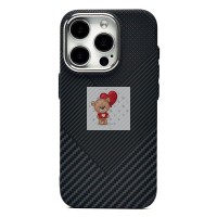 Чехол-накладка для Apple iPhone 15 Pro - (124) (черный) Luxo Creative PC Чехол-накладка для Apple iPhone 15 Pro - (124) (черный) Luxo Creative PC