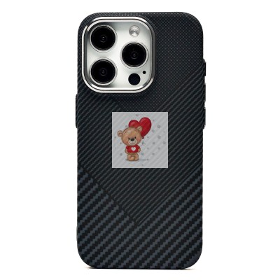 Чехол-накладка для Apple iPhone 15 Pro - (124) (черный) Luxo Creative PC