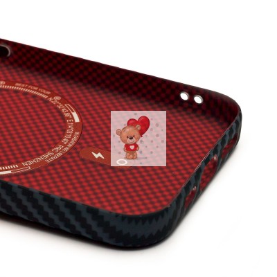 Чехол-накладка для Apple iPhone 15 Pro - (124) (черный) Luxo Creative PC