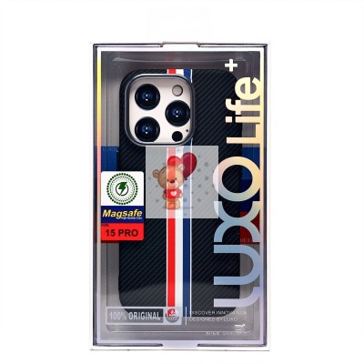 Чехол-накладка для Apple iPhone 15 Pro - (129) (черный/многоцветный) Luxo Creative PC