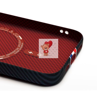 Чехол-накладка для Apple iPhone 15 Pro - (129) (черный/многоцветный) Luxo Creative PC