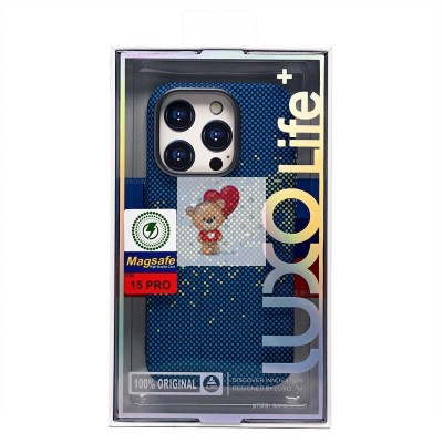 Чехол-накладка для Apple iPhone 15 Pro - (135) (синий/зеленый) Luxo Creative PC Чехол-накладка для Apple iPhone 15 Pro - (135) (синий/зеленый) Luxo Creative PC