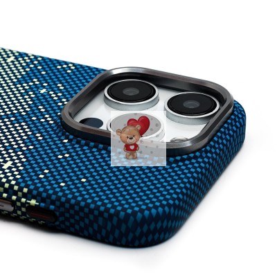 Чехол-накладка для Apple iPhone 15 Pro - (135) (синий/зеленый) Luxo Creative PC Чехол-накладка для Apple iPhone 15 Pro - (135) (синий/зеленый) Luxo Creative PC