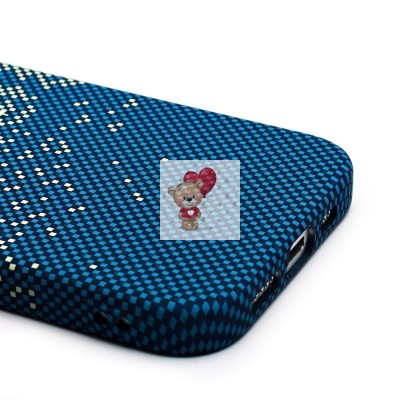 Чехол-накладка для Apple iPhone 15 Pro - (135) (синий/зеленый) Luxo Creative PC Чехол-накладка для Apple iPhone 15 Pro - (135) (синий/зеленый) Luxo Creative PC