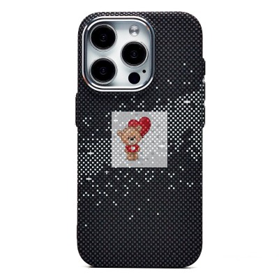 Чехол-накладка для Apple iPhone 15 Pro - (136) (черный/серый) Luxo Creative PC