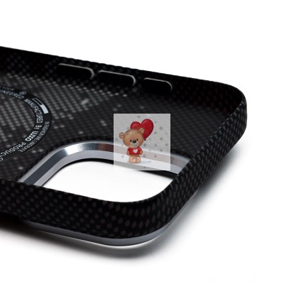 Чехол-накладка для Apple iPhone 15 Pro - (136) (черный/серый) Luxo Creative PC Чехол-накладка для Apple iPhone 15 Pro - (136) (черный/серый) Luxo Creative PC