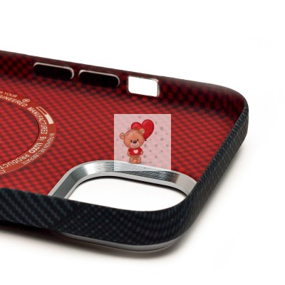 Чехол-накладка для Apple iPhone 15 - (124) (черный) Luxo Creative PC