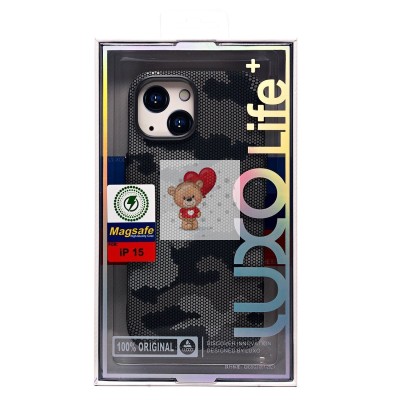 Чехол-накладка для Apple iPhone 15 - (126) (черный/серый) Luxo Creative PC