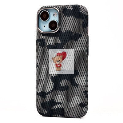 Чехол-накладка для Apple iPhone 15 - (126) (черный/серый) Luxo Creative PC