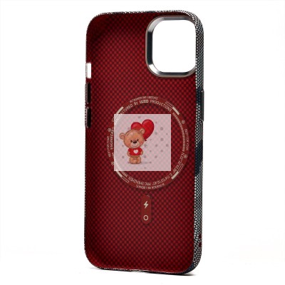 Чехол-накладка для Apple iPhone 15 - (126) (черный/серый) Luxo Creative PC