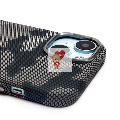 Чехол-накладка для Apple iPhone 15 - (126) (черный/серый) Luxo Creative PC