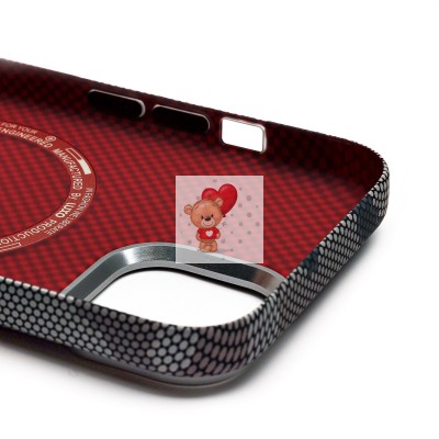 Чехол-накладка для Apple iPhone 15 - (126) (черный/серый) Luxo Creative PC