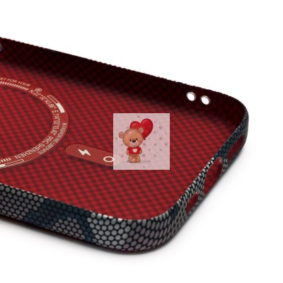 Чехол-накладка для Apple iPhone 15 - (126) (черный/серый) Luxo Creative PC