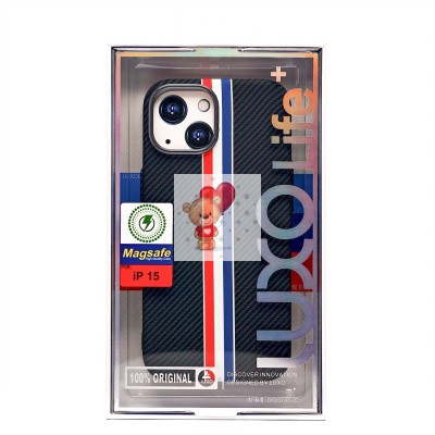 Чехол-накладка для Apple iPhone 15 - (129) (черный/многоцветный) Luxo Creative PC