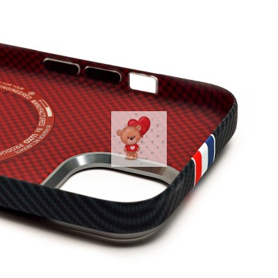 Чехол-накладка для Apple iPhone 15 - (129) (черный/многоцветный) Luxo Creative PC