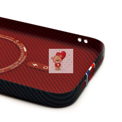 Чехол-накладка для Apple iPhone 15 - (129) (черный/многоцветный) Luxo Creative PC