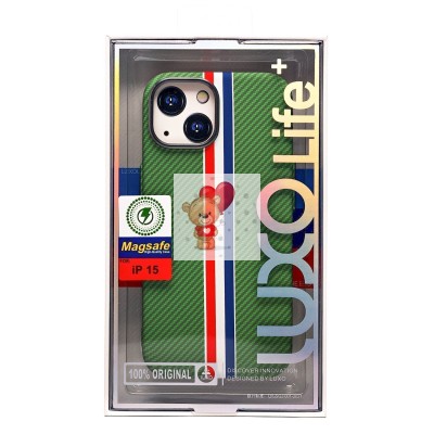 Чехол-накладка для Apple iPhone 15 - (131) (зеленый/многоцветный) Luxo Creative PC