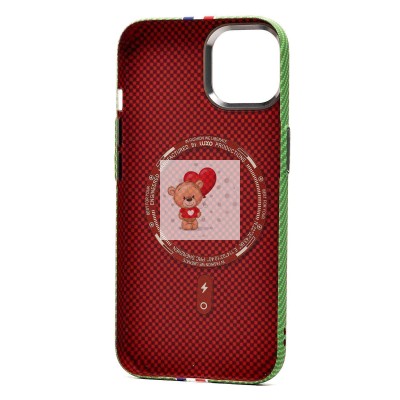 Чехол-накладка для Apple iPhone 15 - (131) (зеленый/многоцветный) Luxo Creative PC