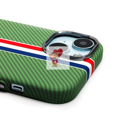 Чехол-накладка для Apple iPhone 15 - (131) (зеленый/многоцветный) Luxo Creative PC