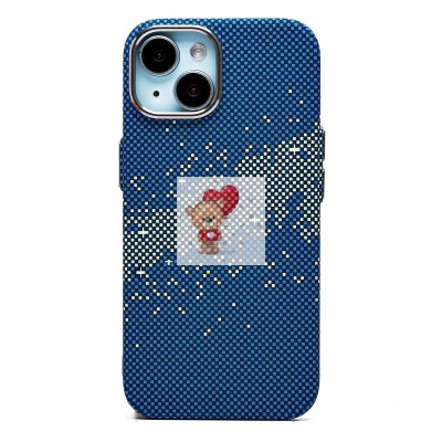 Чехол-накладка для Apple iPhone 15 - (135) (синий/зеленый) Luxo Creative PC