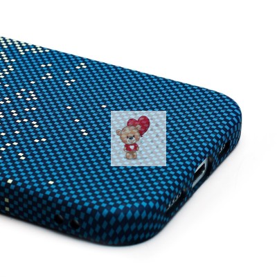 Чехол-накладка для Apple iPhone 15 - (135) (синий/зеленый) Luxo Creative PC