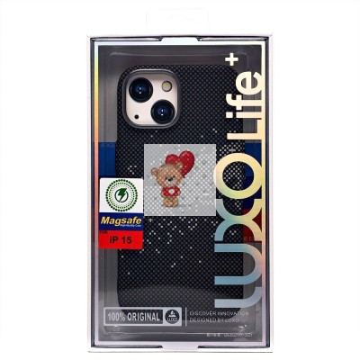 Чехол-накладка для Apple iPhone 15 - (136) (черный/серый) Luxo Creative PC