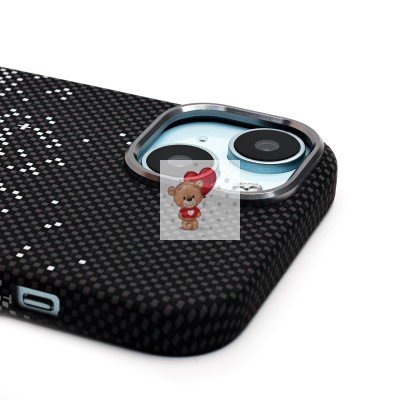 Чехол-накладка для Apple iPhone 15 - (136) (черный/серый) Luxo Creative PC