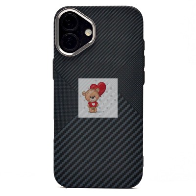 Чехол-накладка для Apple iPhone 16 Plus - (122) (черный) Luxo Creative PC Чехол-накладка для Apple iPhone 16 Plus - (122) (черный) Luxo Creative PC