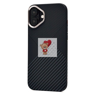 Чехол-накладка для Apple iPhone 16 Plus - (122) (черный) Luxo Creative PC