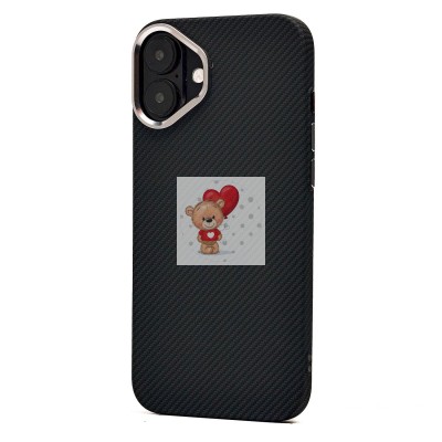 Чехол-накладка для Apple iPhone 16 Plus - (123) (черный) Luxo Creative PC