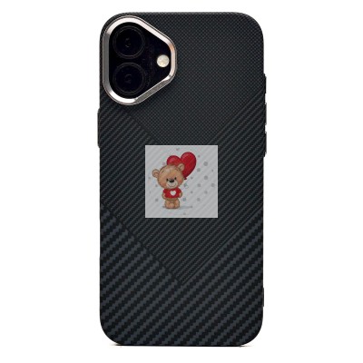 Чехол-накладка для Apple iPhone 16 Plus - (124) (черный) Luxo Creative PC Чехол-накладка для Apple iPhone 16 Plus - (124) (черный) Luxo Creative PC