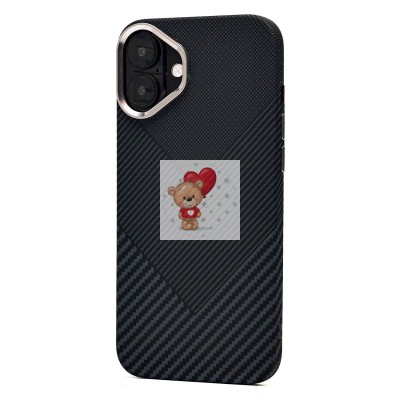 Чехол-накладка для Apple iPhone 16 Plus - (124) (черный) Luxo Creative PC