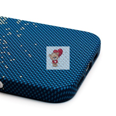 Чехол-накладка для Apple iPhone 16 Plus - (135) (синий/зеленый) Luxo Creative PC