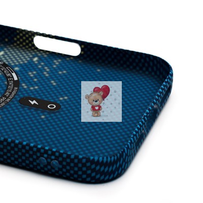 Чехол-накладка для Apple iPhone 16 Plus - (135) (синий/зеленый) Luxo Creative PC