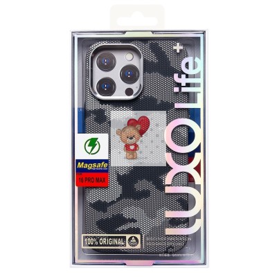 Чехол-накладка для Apple iPhone 16 Pro Max - (126) (черный/серый) Luxo Creative PC