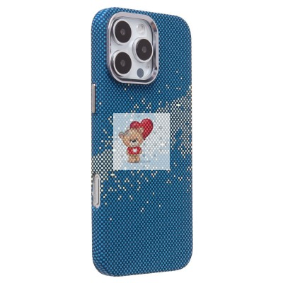 Чехол-накладка для Apple iPhone 16 Pro Max - (135) (синий/зеленый) Luxo Creative PC