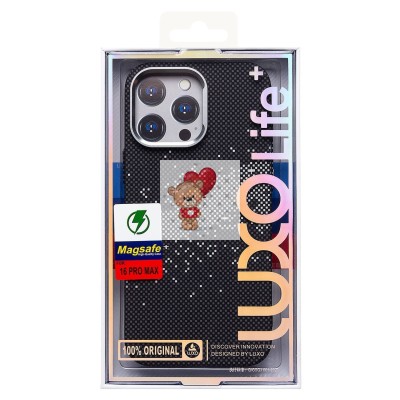 Чехол-накладка для Apple iPhone 16 Pro Max - (136) (черный/серый) Luxo Creative PC